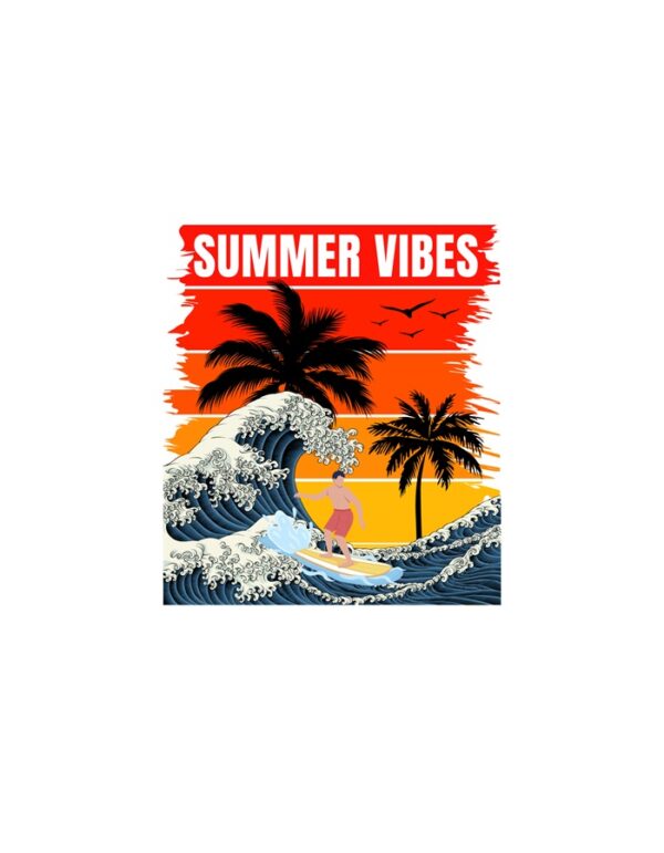 Summer Vibes Surfing Digital Design